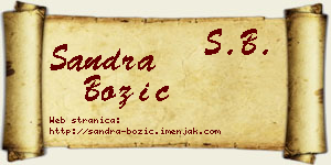 Sandra Božić vizit kartica